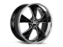 Strada Old Skool Gloss Black Milled with Stainless Steel Lip 6-Lug Wheel; 24x10; 24mm Offset (22-25 Tundra)