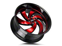 Strada Retro 6 Gloss Black Candy Red Machined 6-Lug Wheel; 26x10; 26mm Offset (22-25 Tundra)