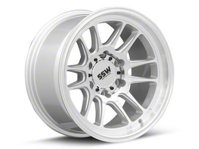 SSW Off-Road Wheels Raptor Machined Silver 6-Lug Wheel; 17x9; -12mm Offset (03-09 4Runner)