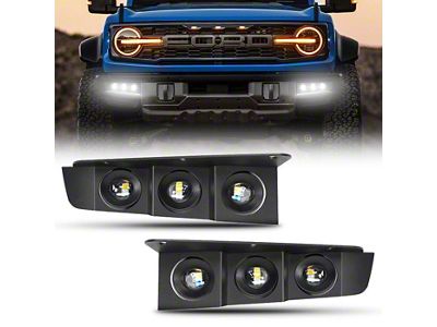 Suparee Triple LED Fog Lights (21-25 Bronco w/ Modular Front Bumper)