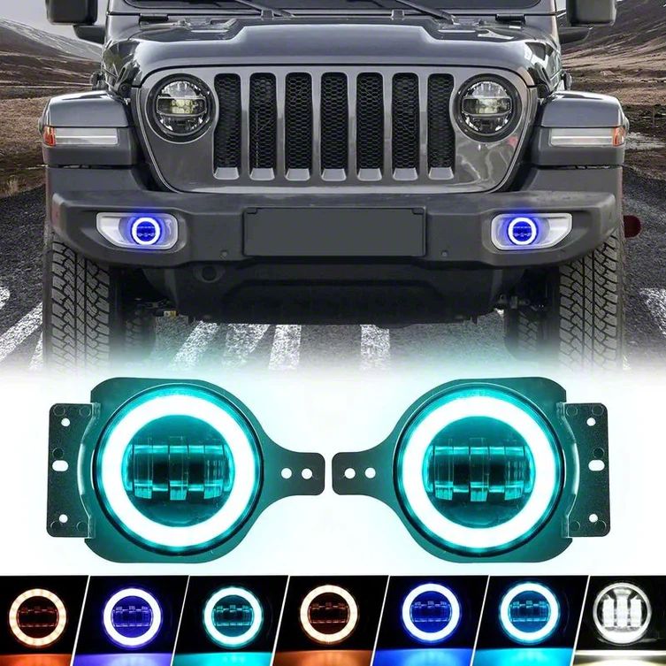 9 Inch LED Headlights And 4 Inch Fog Lights For Jeep JL JT - US