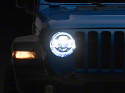 Suparee 9-Inch LED Headlights with RGBW Halo; Black Housing; Clear Lens (20-26 Jeep Gladiator JT)