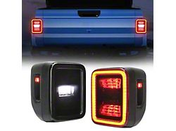 Suparee LED Tail Lights; Black Housing; Smoked Lens (20-25 Jeep Gladiator JT w/ Factory Halogen Tail Lights)