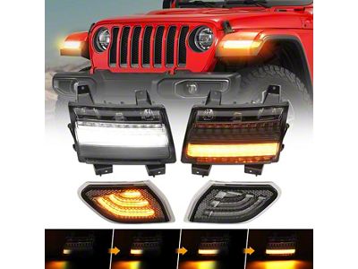 Suparee LED Turn Signal and Side Marker Lights (20-25 Jeep Gladiator JT w/ Factory Halogen Lights)