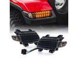Suparee Sequential LED Turn Signal and Parking Lights; Smoked (20-25 Jeep Gladiator JT w/ Factory LED Lights)