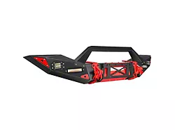 Suparee Winch Front Bumper with LED Lights; Textured Black (20-25 Jeep Gladiator JT)