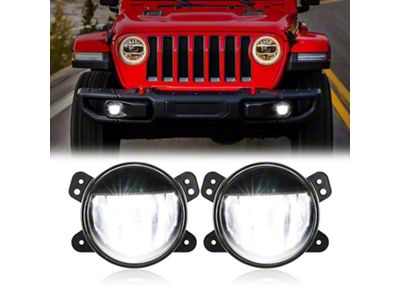 Suparee 4-Inch LED Fog Lights (18-25 Jeep Wrangler JL Rubicon, Sahara)