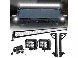 Suparee 52-Inch LED Light Bar with Ditch Lights and Light Mounts (07-18 Jeep Wrangler JK)