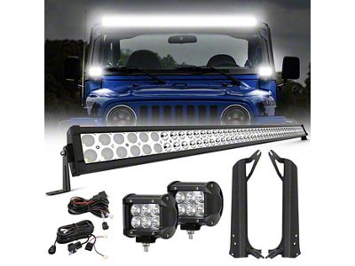 Suparee 52-Inch LED Light Bar with Ditch Lights and Light Mounts (97-06 Jeep Wrangler TJ)