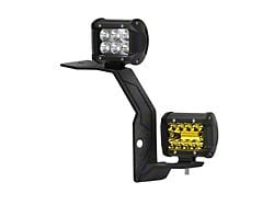 Suparee A-Pillar LED Pod Lights with Mounted Brackets (18-25 Jeep Wrangler JL, Excluding 4xe)