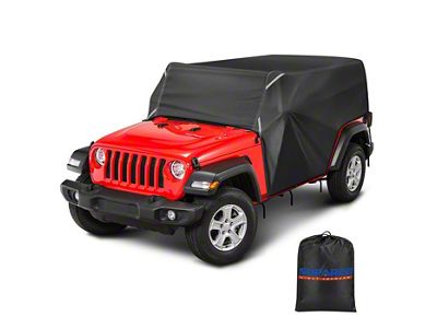 Suparee All-Weather Cab Cover with 52-Inch Light Bar Pocket; Black (07-25 Jeep Wrangler JK & JL 4-Door)
