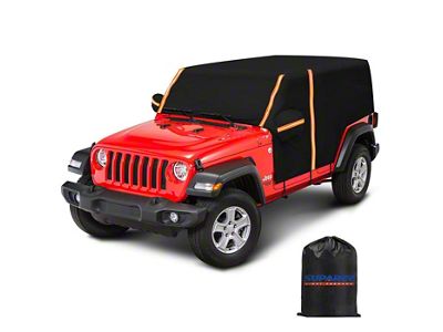 Suparee All-Weather Cab Cover; Black/Orange (07-18 Jeep Wrangler JK 4-Door)