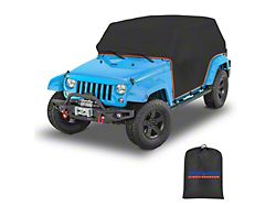 Suparee All-Weather Cab Cover for Removed Tops; Black/Orange (07-25 Jeep Wrangler JK & JL 4-Door)