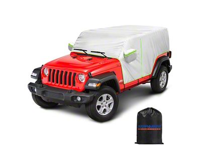 Suparee All-Weather Cab Cover; Gray/Green (07-25 Jeep Wrangler JK & JL 4-Door)