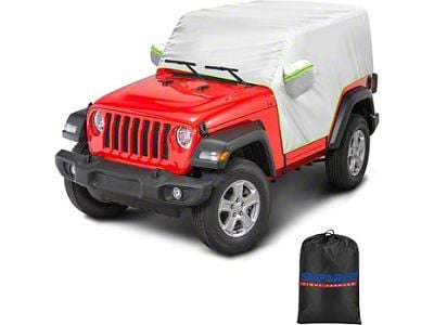 Suparee All-Weather Cab Cover; Gray/Green (07-25 Jeep Wrangler JK & JL 2-Door)