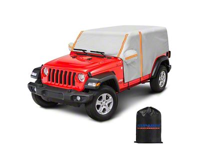 Suparee All-Weather Cab Cover; Gray/Orange (07-18 Jeep Wrangler JK 4-Door)