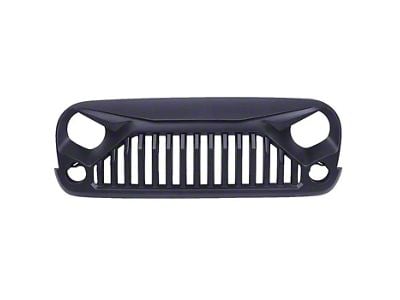 Suparee Angry Eyes Grille; Matte Black (07-18 Jeep Wrangler JK)