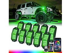 Suparee Discovery Series RGBW Rock Light Kit with Bluetooth App and Remote Control; Set of 10 (Universal; Some Adaptation May Be Required)