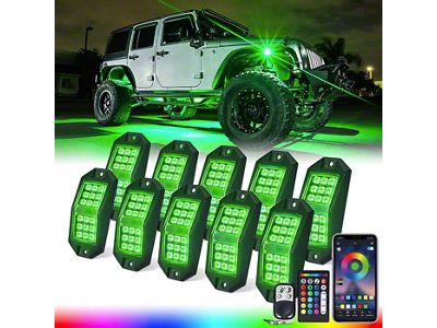 Suparee Discovery Series RGBW Rock Light Kit with Bluetooth App and Remote Control; Set of 10 (Universal; Some Adaptation May Be Required)