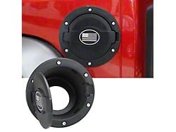 Suparee Fuel Filler Door with USA Flag Logo; Black (07-18 Jeep Wrangler JK)
