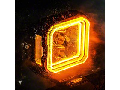 Suparee HYPER 5-Inch LED Pod Lights with Amber DRL (Universal; Some Adaptation May Be Required)