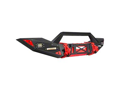 Suparee Winch Front Bumper with LED Lights; Textured Black (07-18 Jeep Wrangler JK)