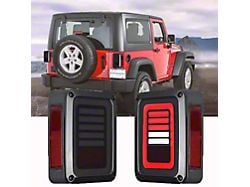 Suparee LED Tail Lights; Black Housing; Smoked Lens (07-18 Jeep Wrangler JK)