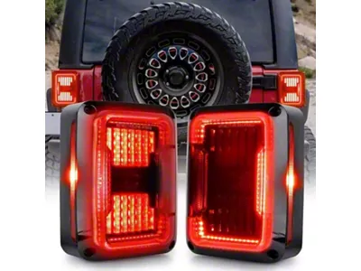 Suparee LED Tail Lights; Black Housing; Smoked Lens (07-18 Jeep Wrangler JK)