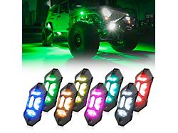 Suparee RGBW Rock Lights with Phone App and Remote Control; Set of 8 (Universal; Some Adaptation May Be Required)