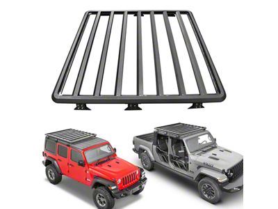 Suparee Roof Rack Cargo Carrier; 63-Inch x 55-Inch (18-25 Jeep Wrangler JL w/ Hard Top)