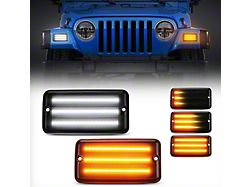 Suparee Sequential LED Turn Signal Lights; Smoked (97-06 Jeep Wrangler TJ)