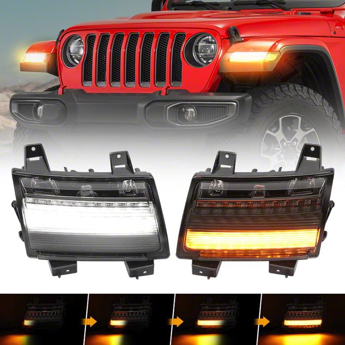 Jeep Wrangler LEDシーケンシャルウィンカーセット　スモーク MP Concepts Sequential Turn Signals; Smoked (18-24 Jeep