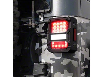 Suparee Tail Light Guards; Black (07-18 Jeep Wrangler JK)