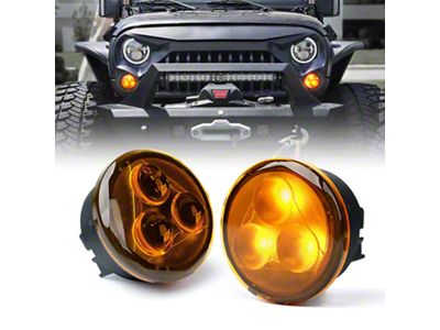 Suparee Trio Series LED Turn Signal Light Kit; Amber (07-18 Jeep Wrangler JK)