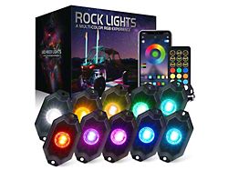 Suparee Trophy Series RGBW Rock Light Kit with Bluetooth App and Remote Control; Set of 10 (Universal; Some Adaptation May Be Required)