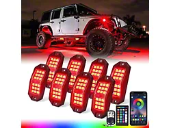 Suparee Discovery Series RGBW Rock Light Kit with Bluetooth App and Remote Control; Set of 8 (Universal; Some Adaptation May Be Required)