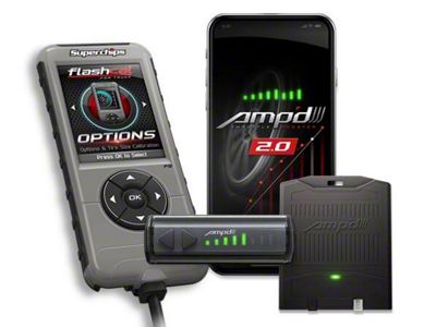 Superchips Flashcal and Amp'D 2.0 Throttle Booster Kit (18-23 Jeep Wrangler JL)