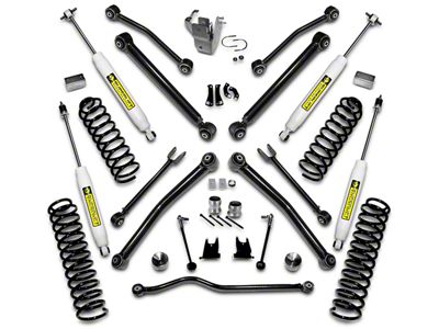 SuperLift 4-Inch Suspension Lift Kit with Reflex Control Arms and Shocks (07-18 Jeep Wrangler JK 4-Door)