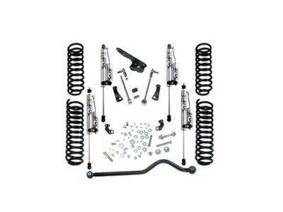 SuperLift 4-Inch Suspension Lift Kit with Rear Frame Mounted Track Bar Bracket and FOX 2.0 Reservoir Shocks (07-18 Jeep Wrangler JK 2-Door)