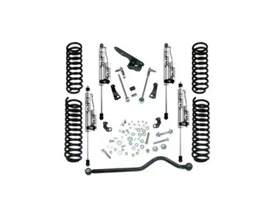 SuperLift 4-Inch Suspension Lift Kit with Rear Frame Mounted Track Bar Bracket and FOX 2.0 Reservoir Shocks (07-18 Jeep Wrangler JK 4-Door)