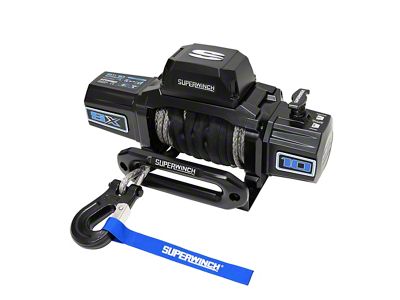 Superwinch 10,000 lb. SX 10000 Winch with Synthetic Rope; Midnight Black (Universal; Some Adaptation May Be Required)