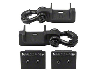 Supreme Suspensions Bolt-On Shackle Mount with Black D-Ring Shackles (05-23 Tacoma)