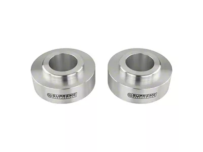 Supreme Suspensions 2.50-Inch Pro Rear Spring Spacer Leveling Kit; Silver (03-09 4Runner)