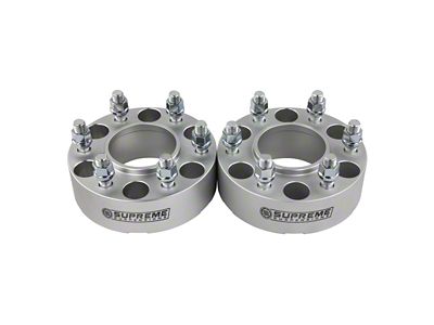 Supreme Suspensions 1.50-Inch Pro Billet Hub and Wheel Centric Wheel Spacers; Silver; Set of Two (22-25 Bronco Raptor)