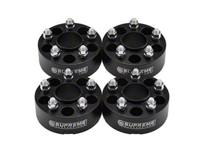 Supreme Suspensions 1.50-Inch Pro Billet Hub Centric Wheel Spacers; Black; Set of Four (21-25 Bronco Sport)