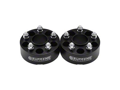 Supreme Suspensions 2-Inch Pro Billet Hub Centric Wheel Spacers; Black; Set of Two (21-25 Bronco Sport)