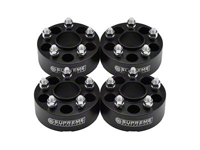 Supreme Suspensions 2-Inch Pro Billet Hub Centric Wheel Spacers; Black; Set of Four (21-25 Bronco Sport)