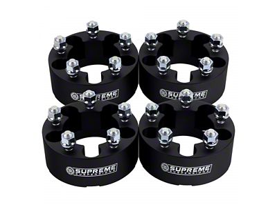 Supreme Suspensions 1-Inch Pro Billet Wheel Spacers; Black; Set of Four (84-01 Jeep Cherokee XJ)