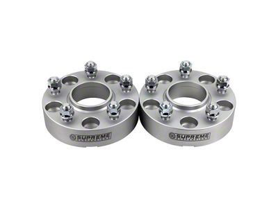 Supreme Suspensions 2-Inch Pro Billet Hub Centric Wheel Spacers; Silver; Set of Two (84-01 Jeep Cherokee XJ)