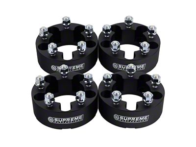 Supreme Suspensions 2-Inch Pro Billet Wheel Spacers; Black; Set of Four (84-01 Jeep Cherokee XJ)
